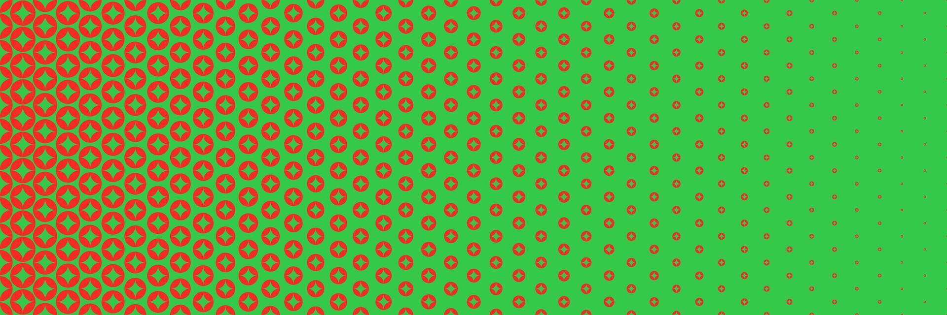 horizontal green glitter in red circle for pattern and background, illustration. vector