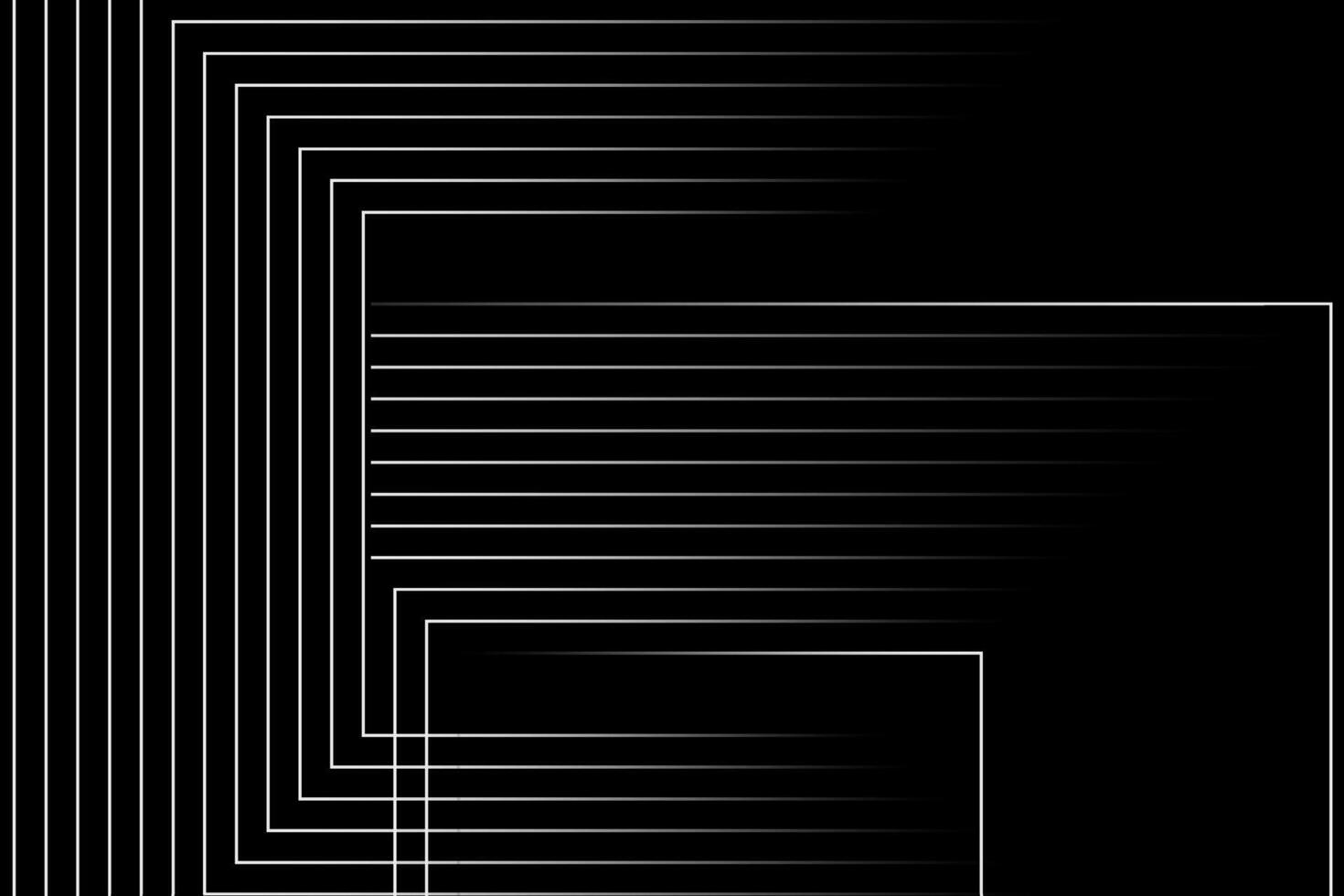 Minimalist abstract geometric lines fading motion black and white design pattern modern depth vector