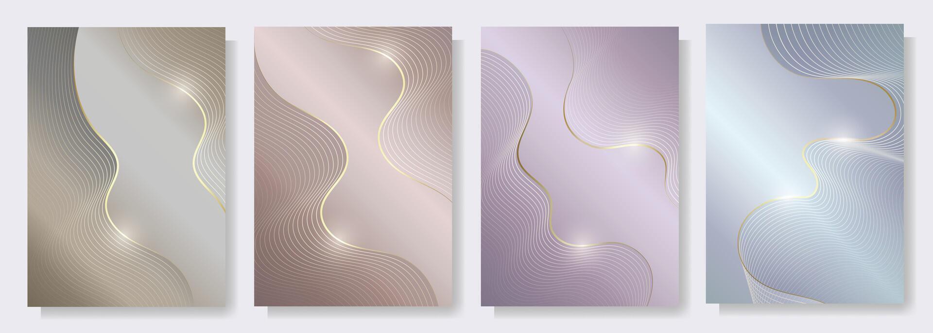 Abstract backgrounds with soft curves vector