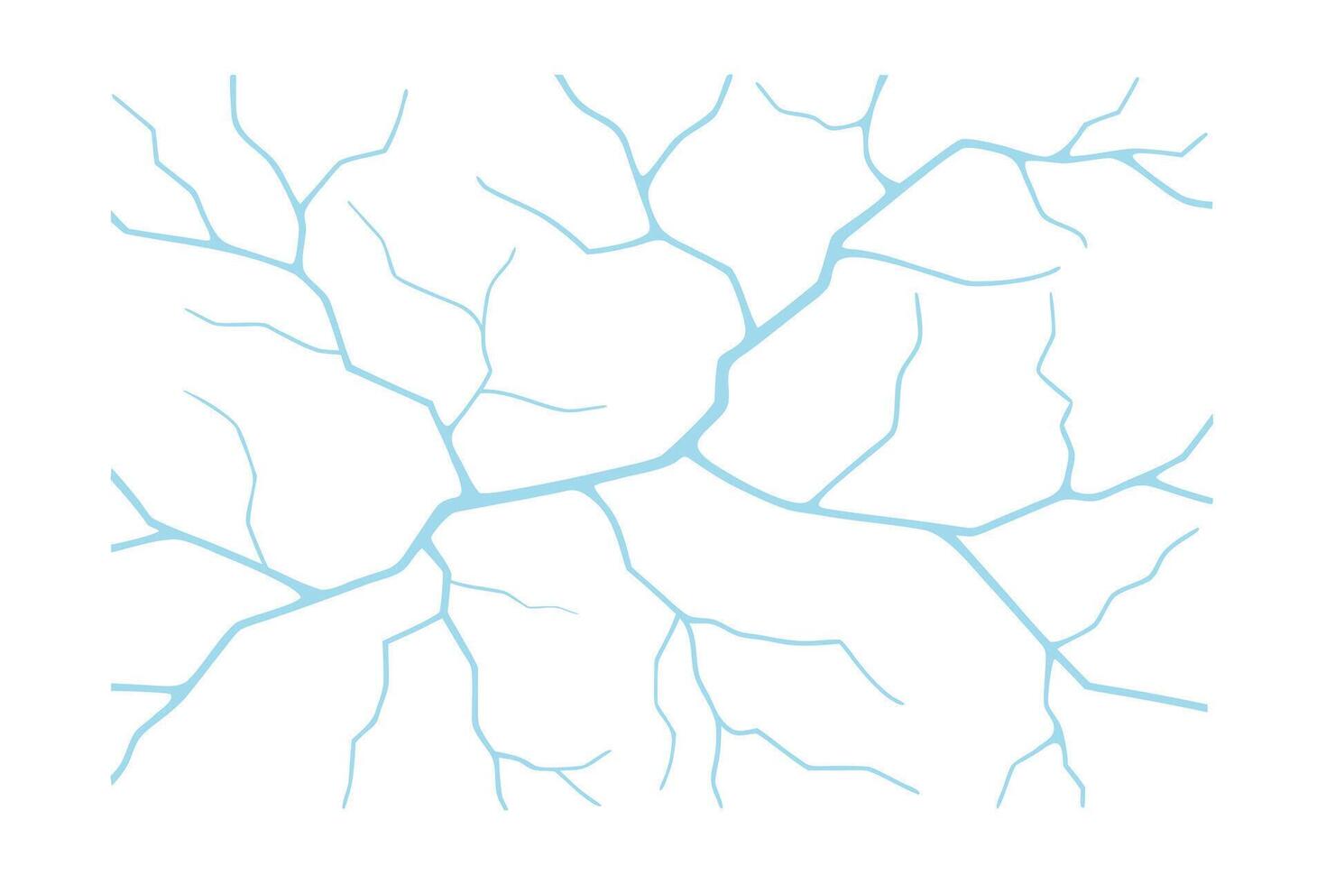Abstract light blue branching pattern Glacial lines network vector