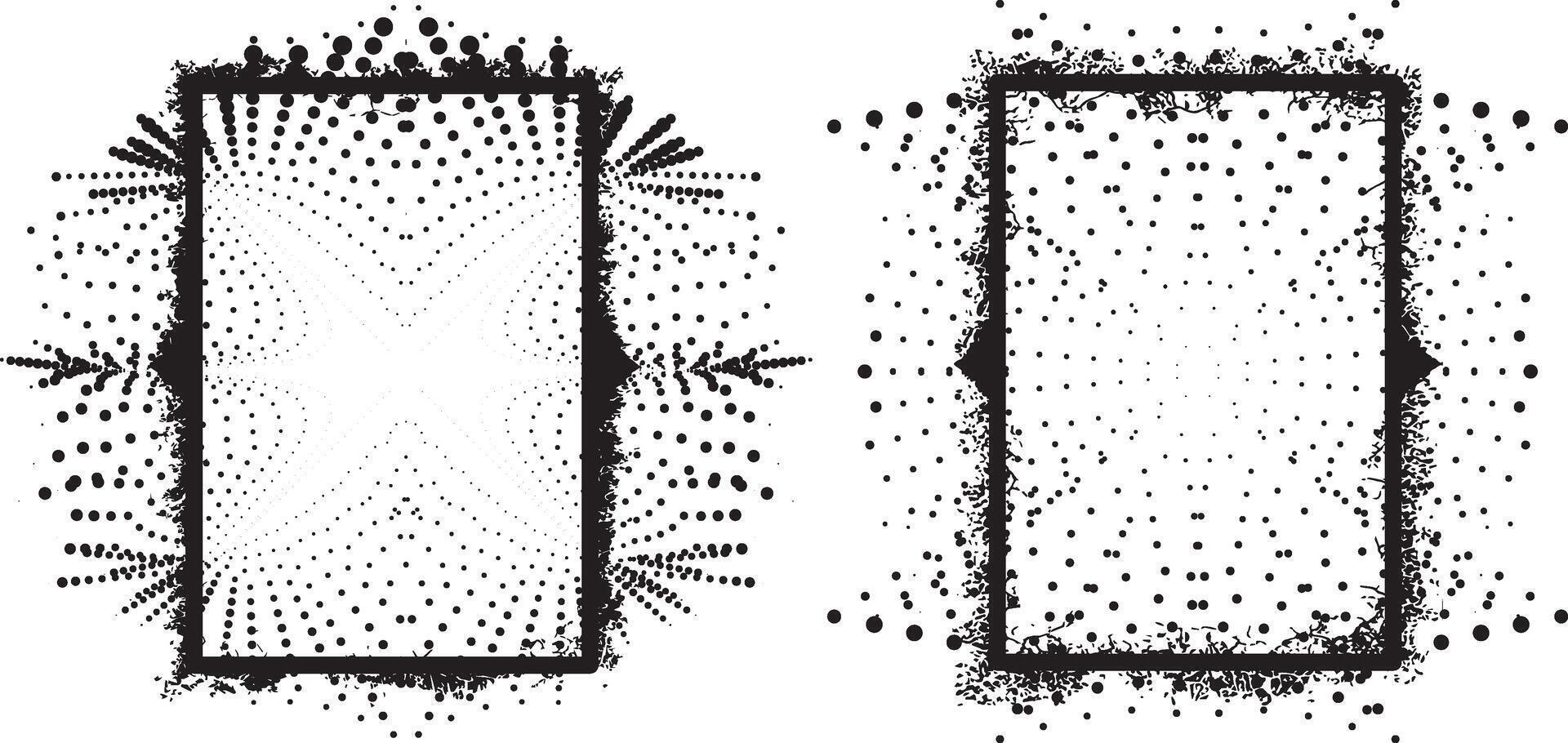 Black illustration of a hand drawn sketch of a man with a gun, featuring a geometric shape halftone dot design pattern template vector