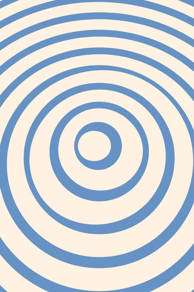 Concentric spiral circles groovy background vector