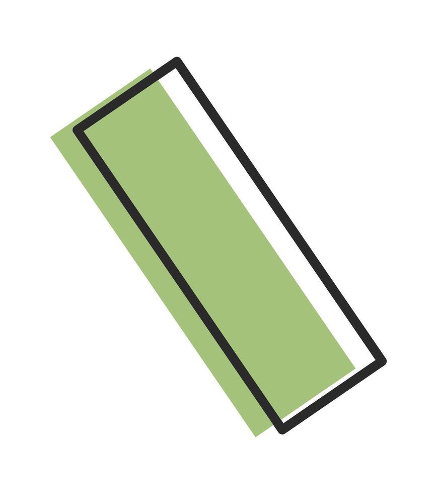 Groovy rectangular element geometric shape vector