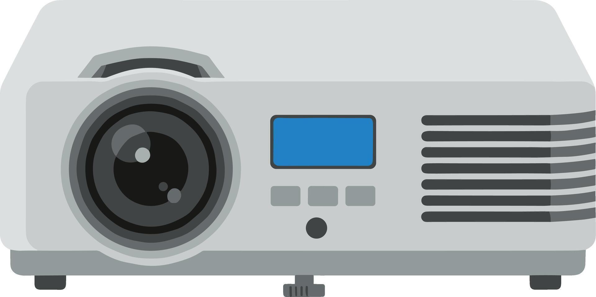 Flat Style Detailed Projector Device for Presentation Tool Illustration Element vector