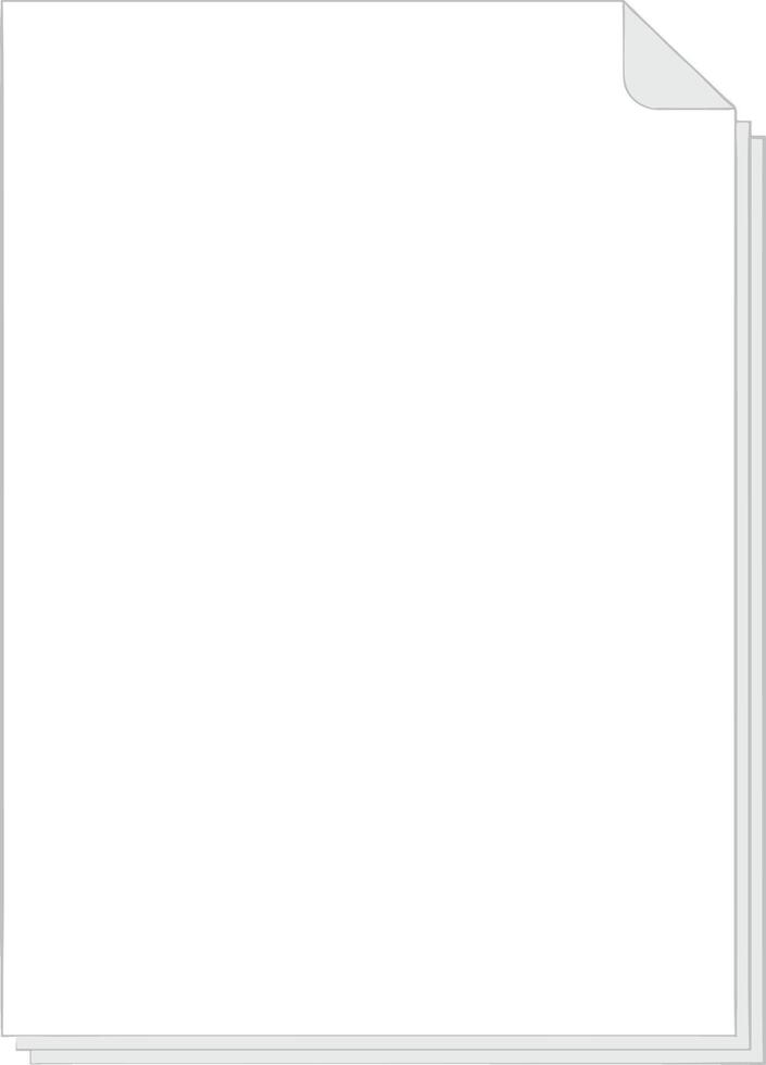 Simple Flat Stacked Paper Sheet with Folded Corner Document Design vector