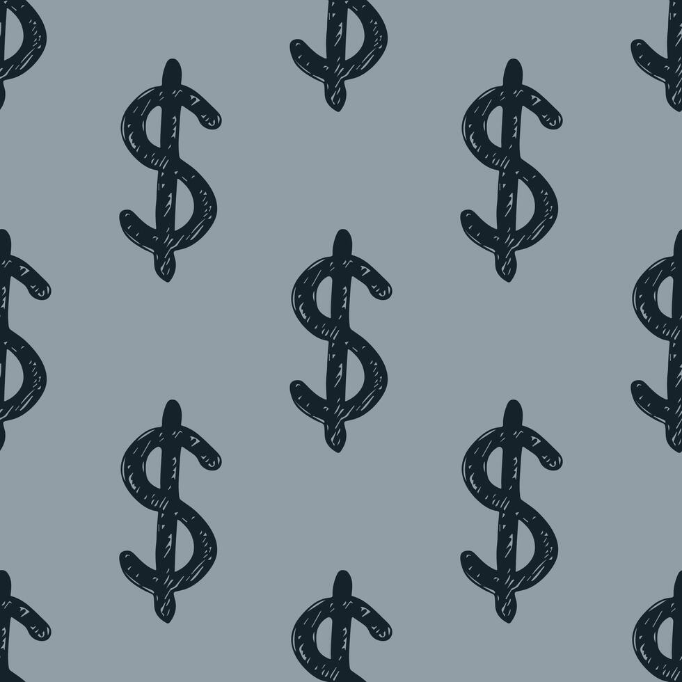 template new simple Seamless pattern with dollar currency symbol for decorative print, wrapping paper, greeting cards, wallpaper and fabric vector
