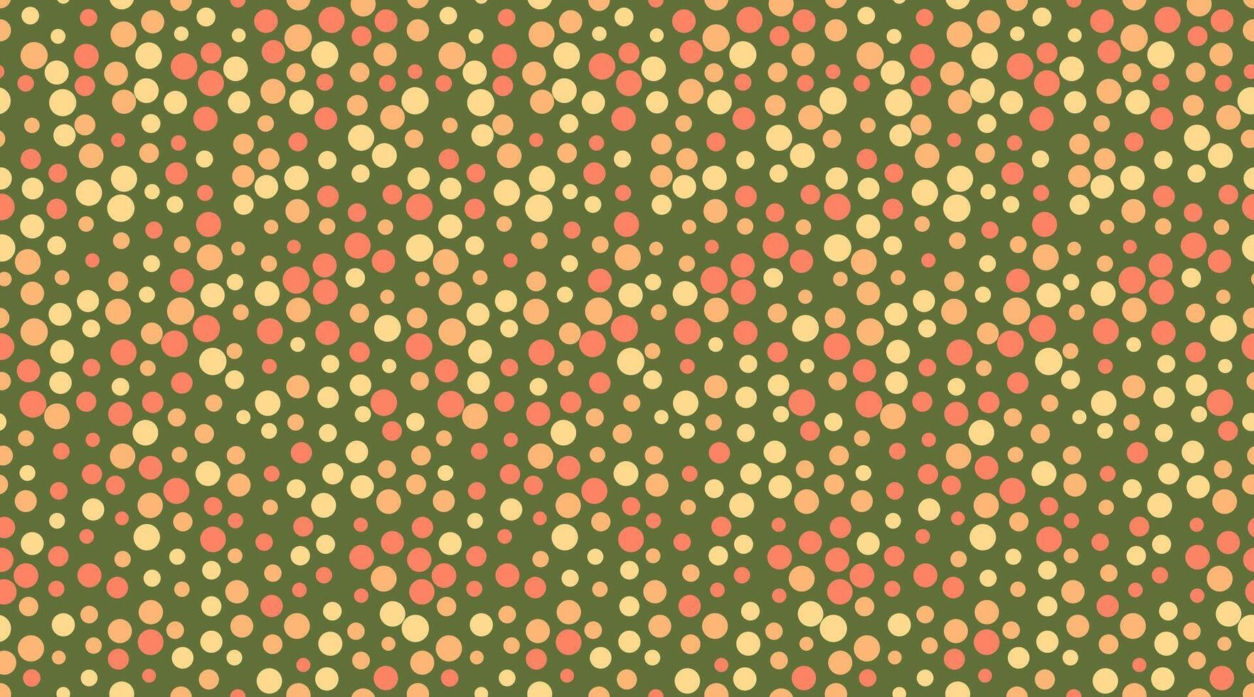 Abstract geometric pattern featuring a dynamic arrangement of pastel circles in a muted green background. Ideal for website backgrounds, textiles, or as a vibrant visual element in design projects. vector