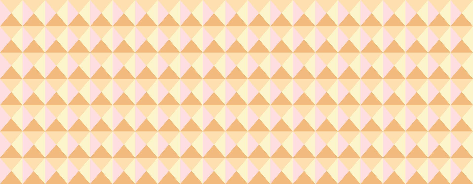 Abstract pastel geometric seamless pattern. Soft peach and pink triangle design, ideal for website backgrounds, textile prints, or packaging. vector
