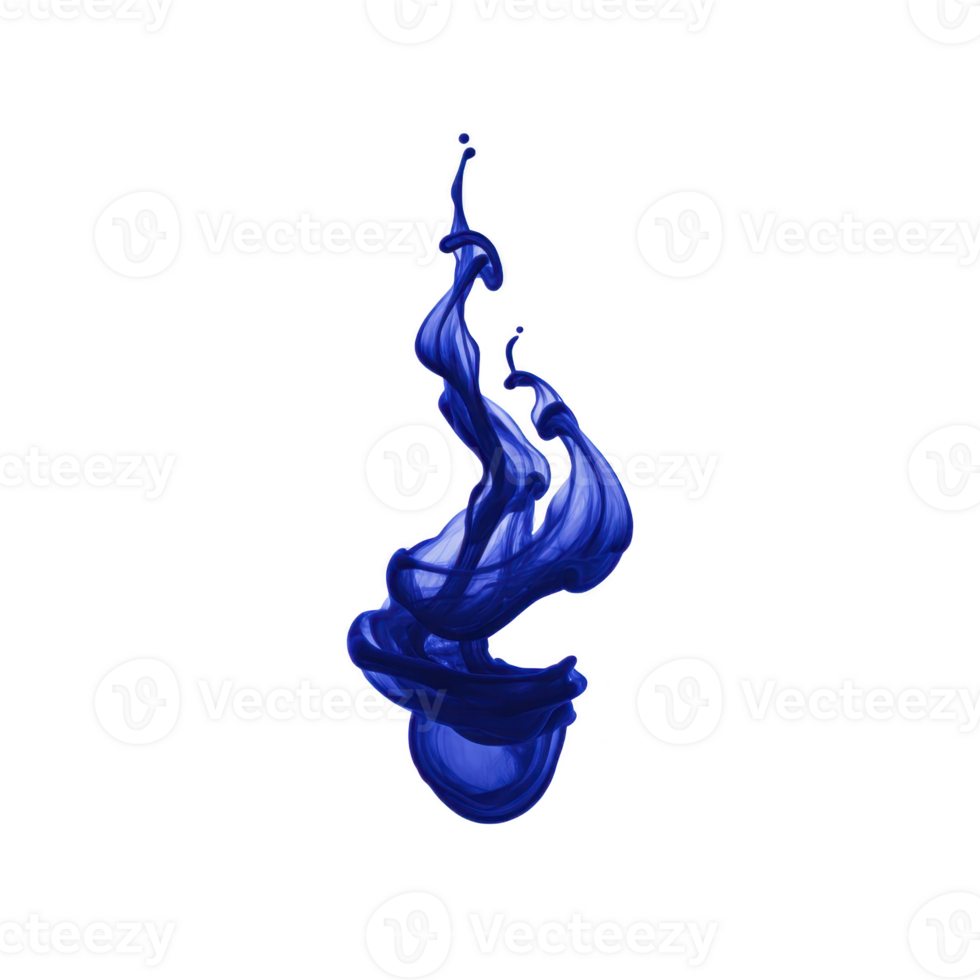 Blue abstract swirl fluid motion smooth texture dynamic shape isolated white modern art creative design elegant flow vibrant color artistic expression. This evokes sense of calm and creativity png