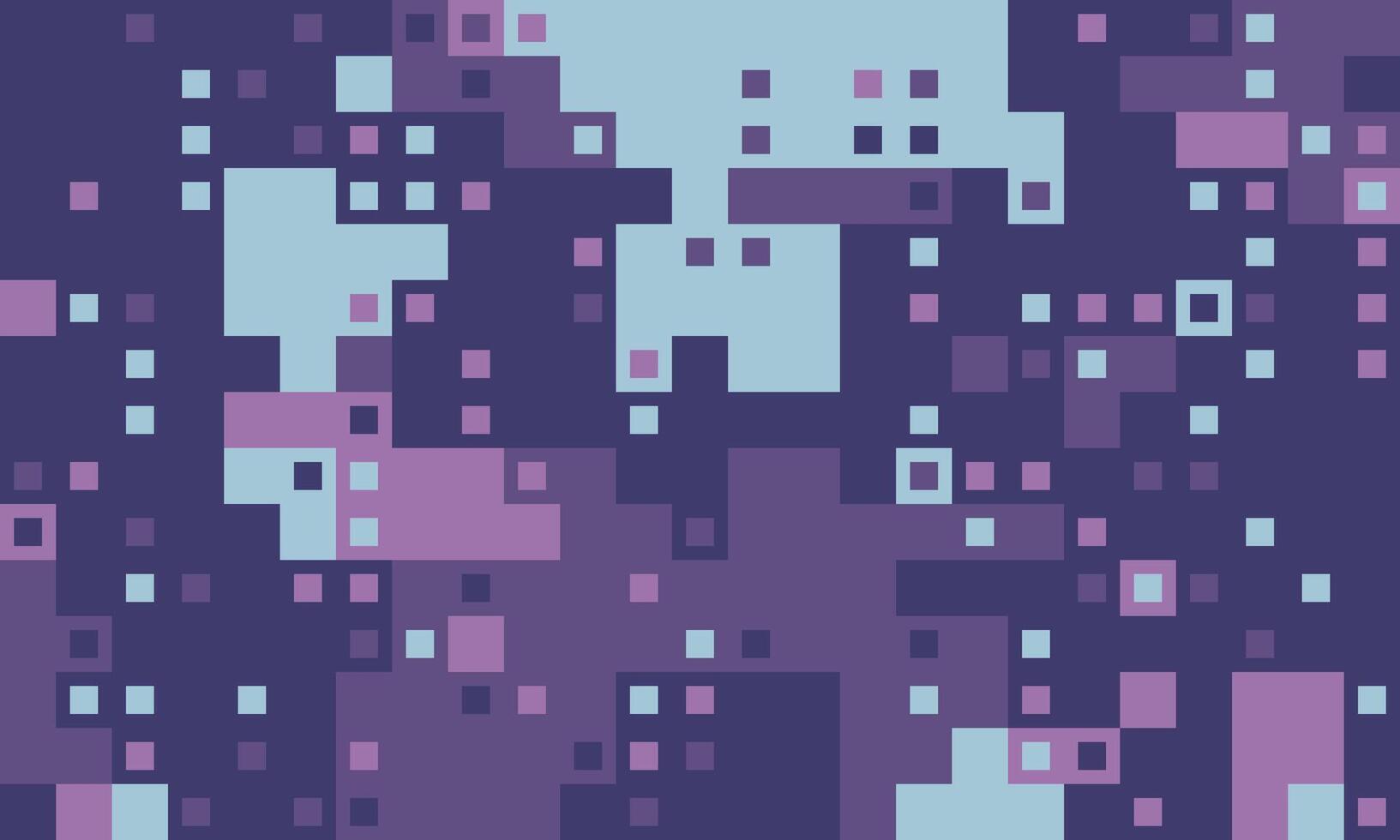 Abstract pixel art background. Muted purple and blue hues create a calming yet dynamic digital texture. Ideal for website banners, tech presentations, or modern design projects. vector