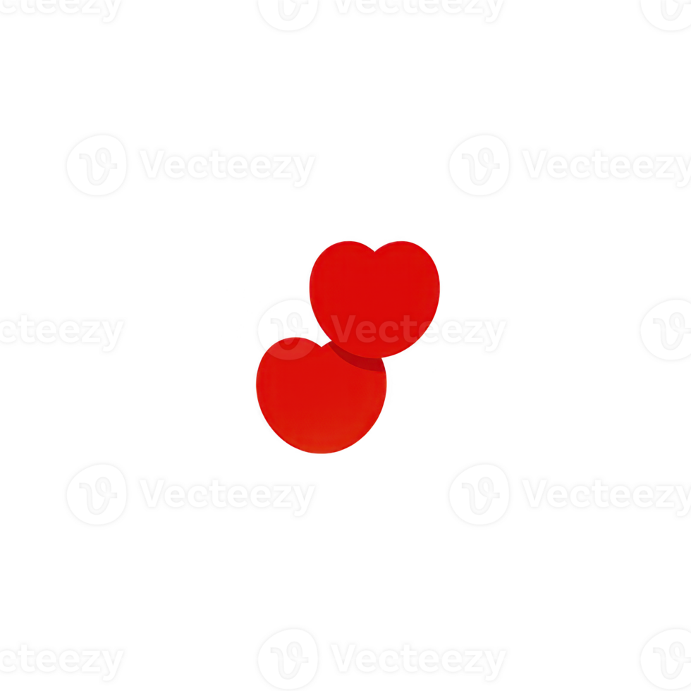 Red heart shape glossy surface minimal style isolated on transparency background symbol of love romance affection simple and modern cheerful and vibrant png