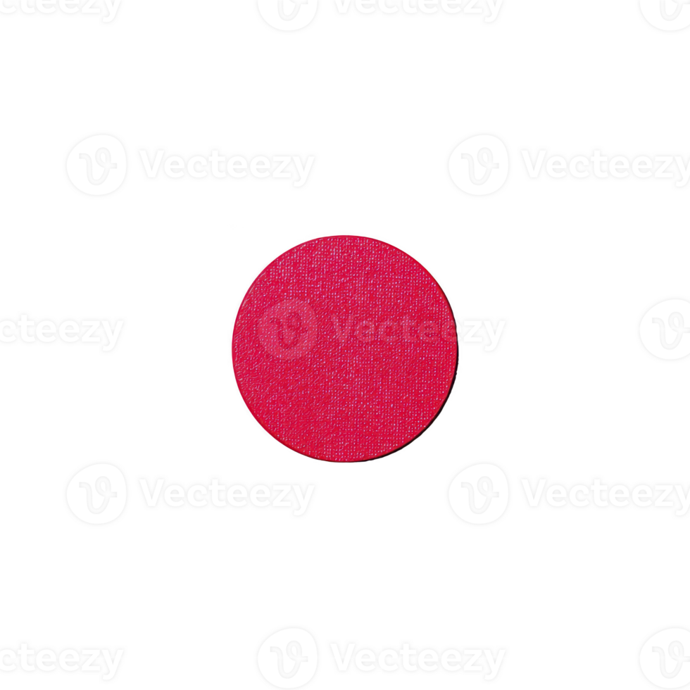 Red circle isolated textured simple geometric centered minimal bold graphic abstract design. vibrant red color and rough texture create striking visual impact on transparency background png