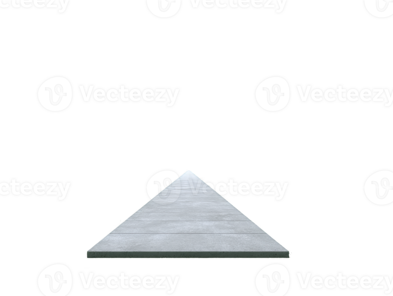 béton Triangle Plate-forme minimaliste géométrique forme isolé sur transparence Contexte moderne architecture élément abstrait la perspective nettoyer lignes simplicité Créatif conception png