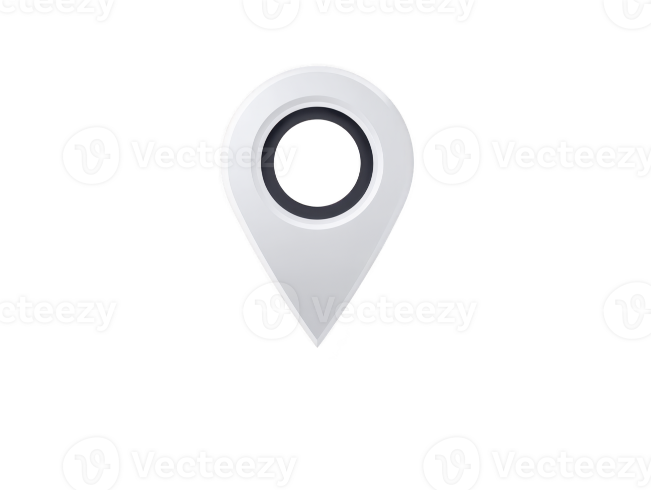 bianca carta geografica perno icona 3d Posizione marcatore navigazione simbolo isolato su trasparente sfondo moderno minimo design utile per viaggio direzione o digitale carta geografica interfaccia png