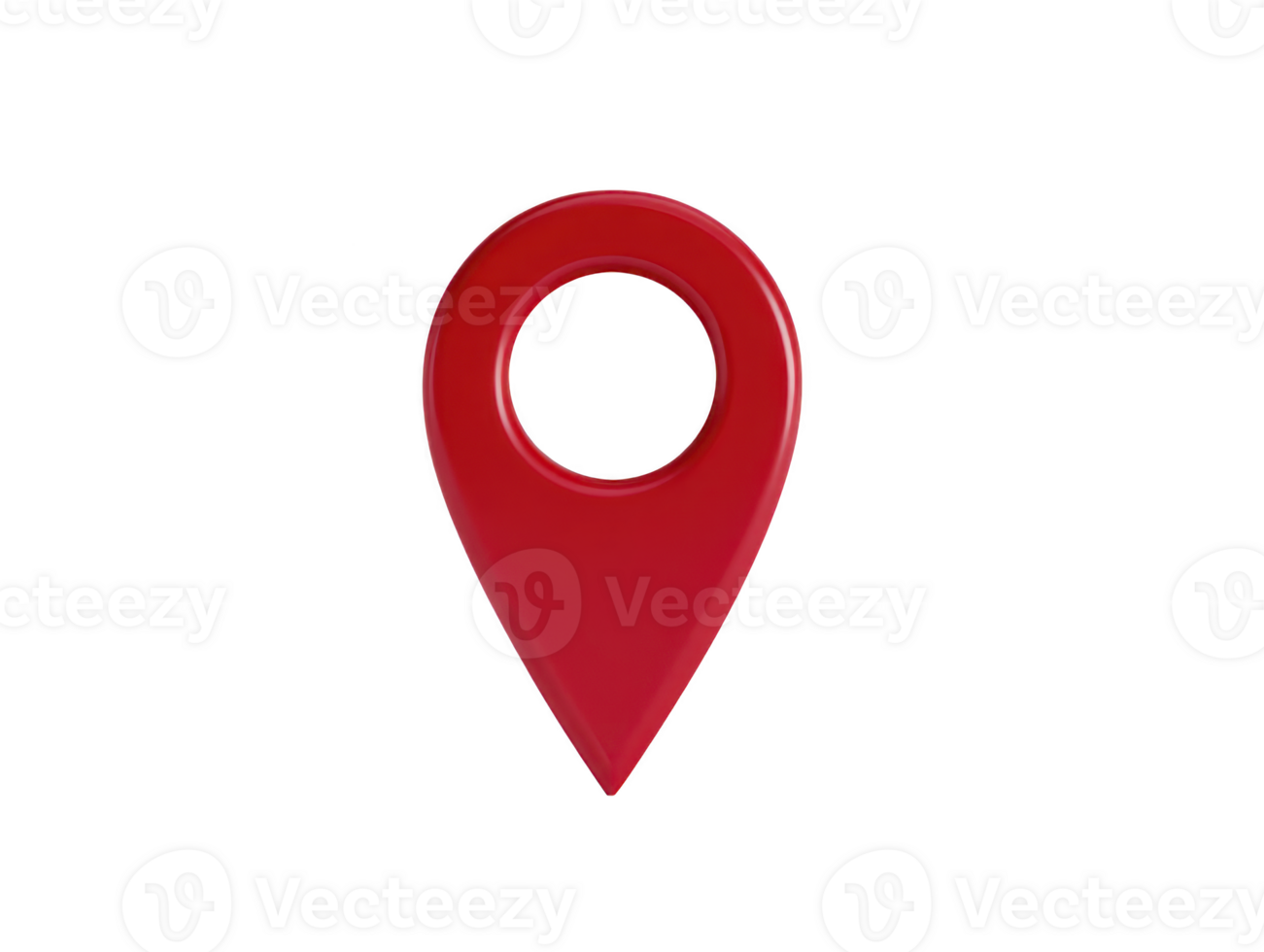 vermelho localização PIN ícone navegação marcador mapa ponteiro isolado em transparente fundo símbolo para viagem direção ou GPS moderno e mínimo Projeto png