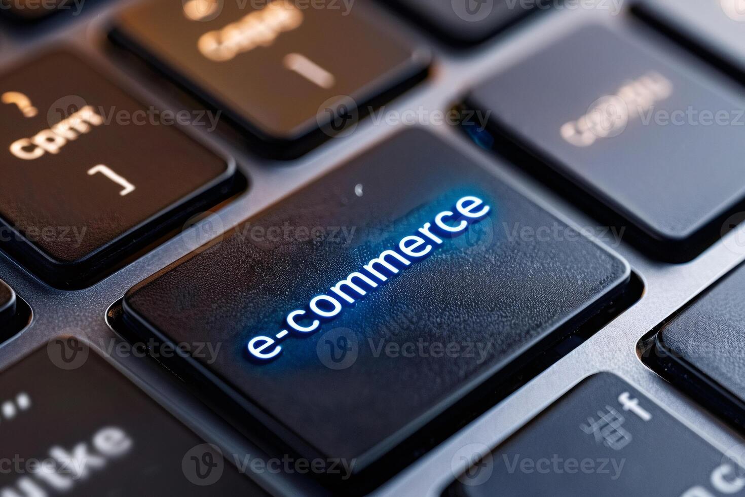 mi comercio llave botón en computadora teclado demostración en línea compras foto