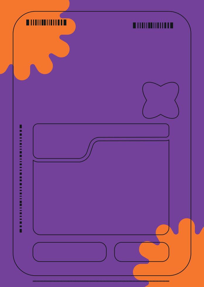 Abstract Minimalist Design with Vivid Colors, Geometric Shapes, and Bold Retro Templete vector