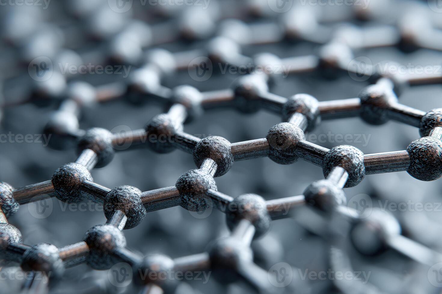 Detail of a graphene sheet pattern showcasing its unique structure and properties in a close-up view emphasizing modern material science photo