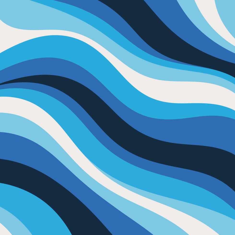 Abstract wavy pattern with shades of blue and white for a calming effect vector