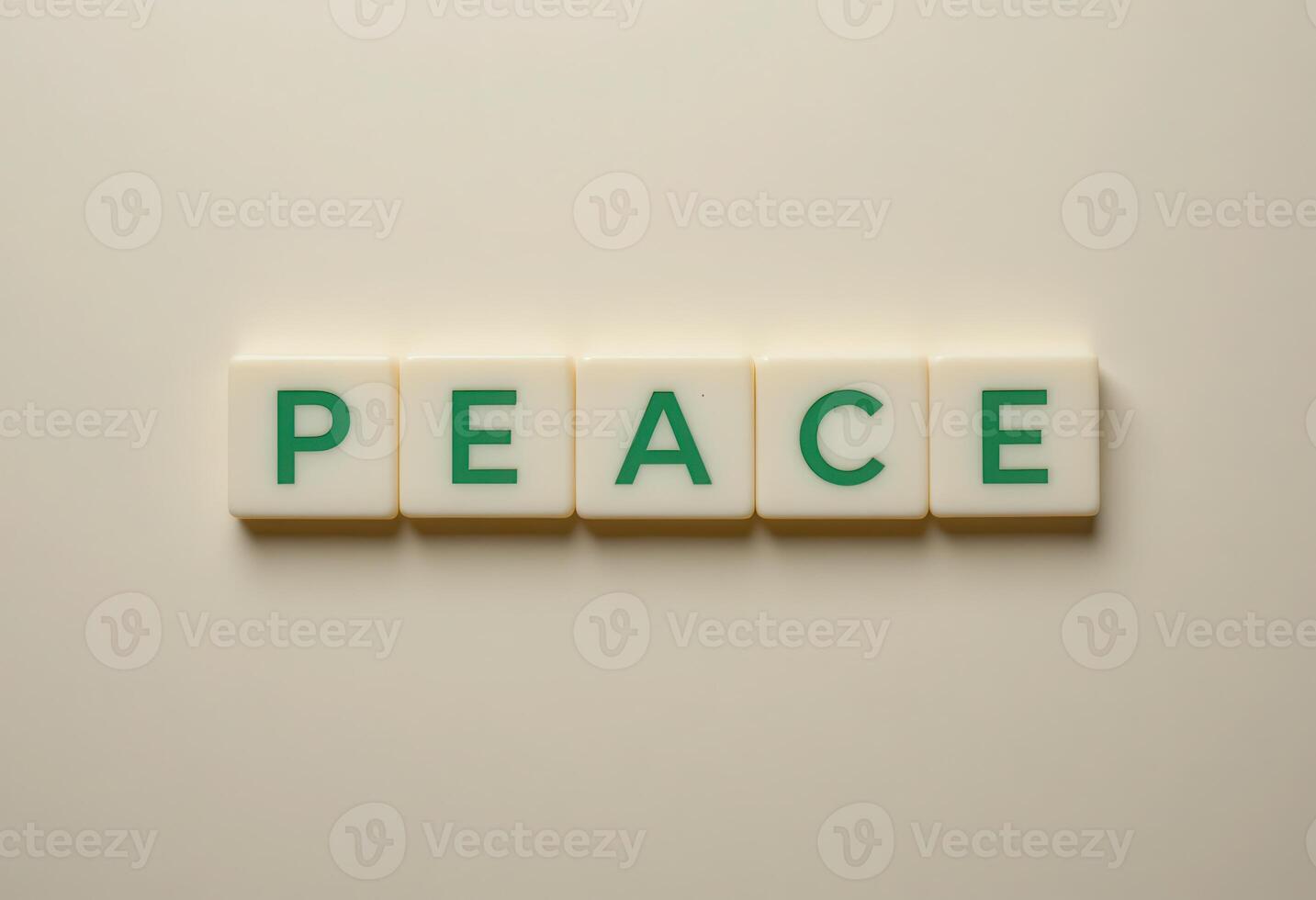 Peace Letters on Light Background Creating a Calm and Tranquil Atmosphere photo