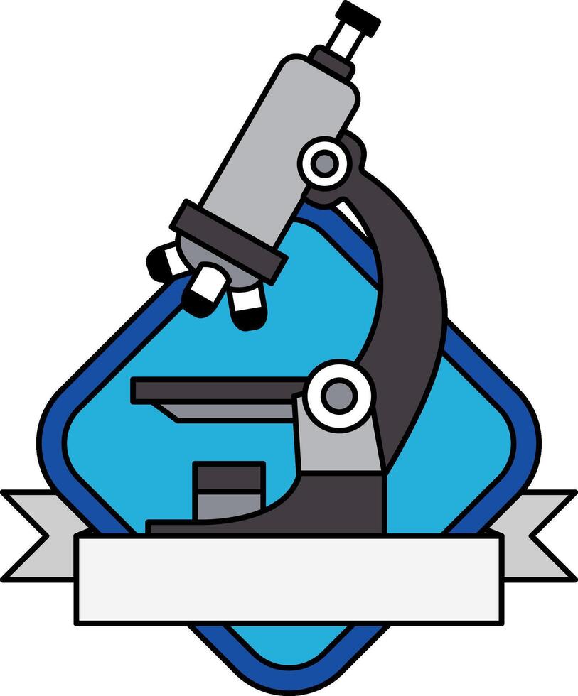 isolate logotype of A microscope vector