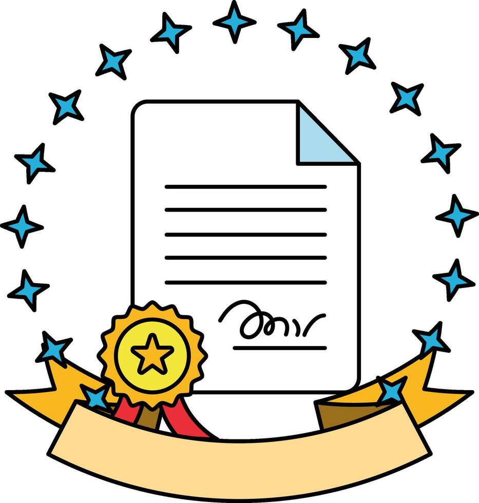 isolate logotype of A certificate vector