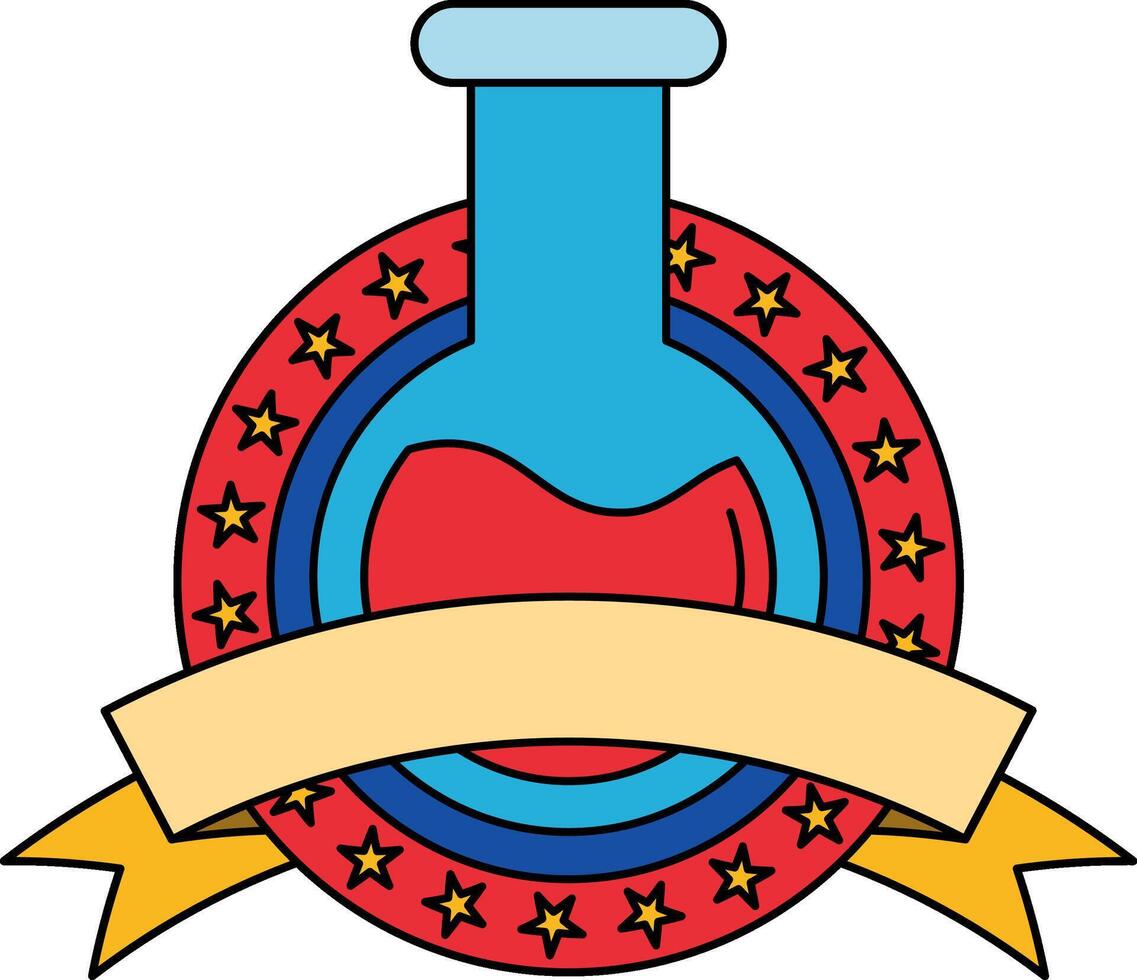 isolate logotype of a beaker vector