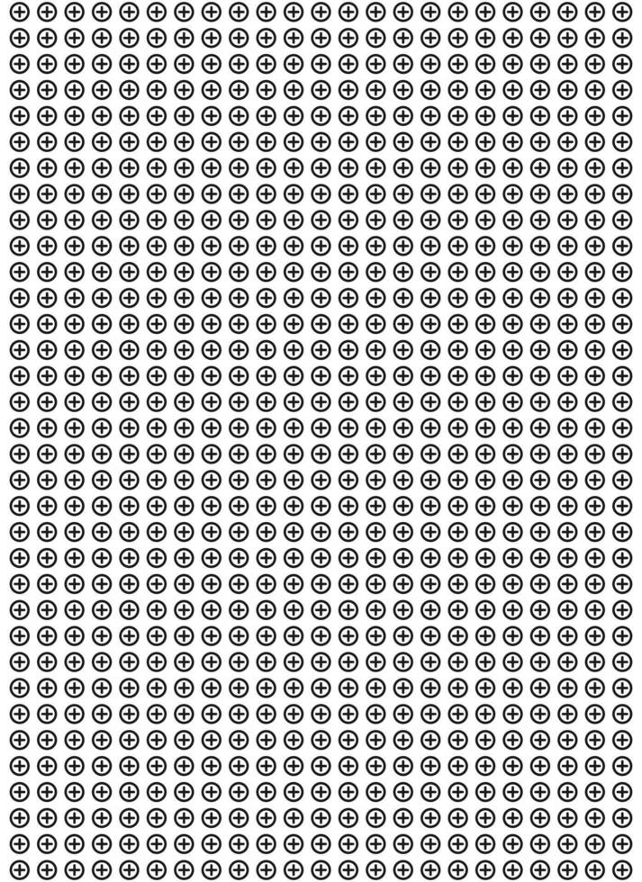 Halftone dynamic pattern of small circles with plus signs inside them, creating a visually repetitive and uniform texture. vector