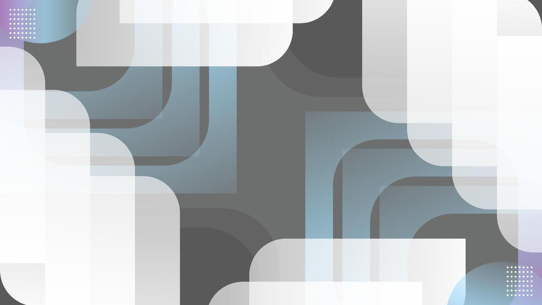 Abstract Background Gray Modern Geometric Rounded Rectangle Overlap. Illustration vector