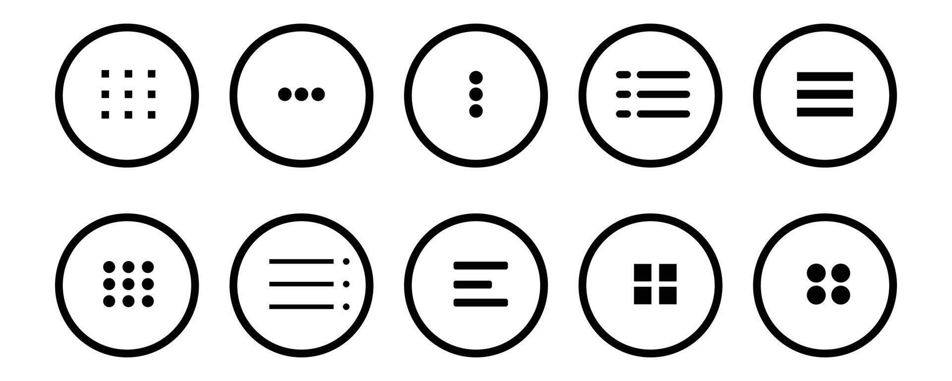 menú navegación botón conjunto para web ux, ui interfaz. vector