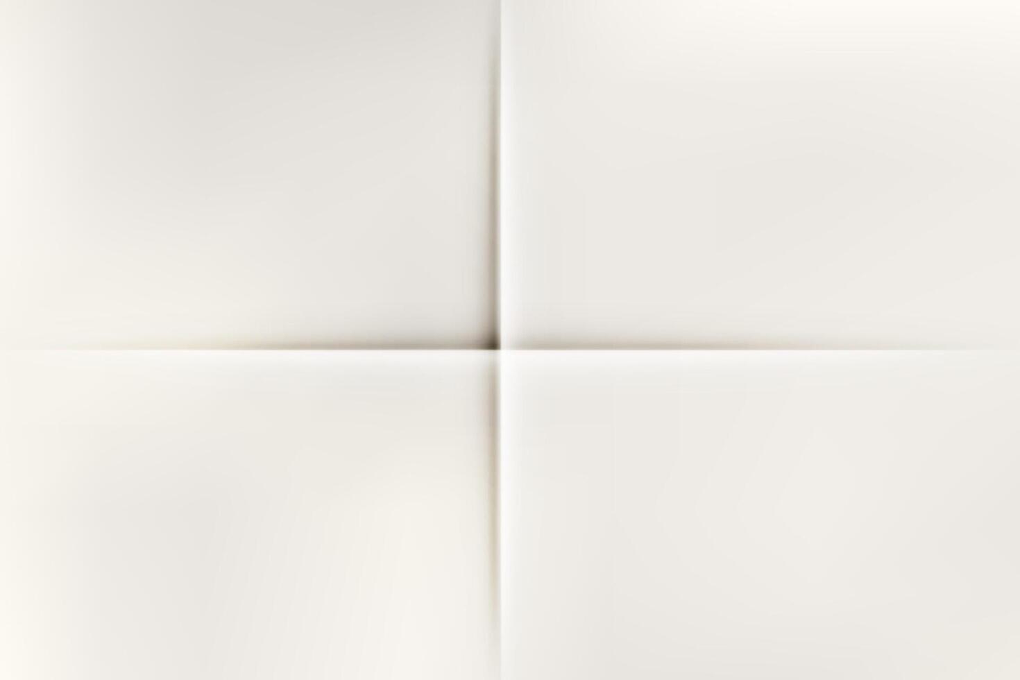 Folded white paper sheet mockup. Blank template for letter and menu. Textured page with shadows and wrinkles. vector