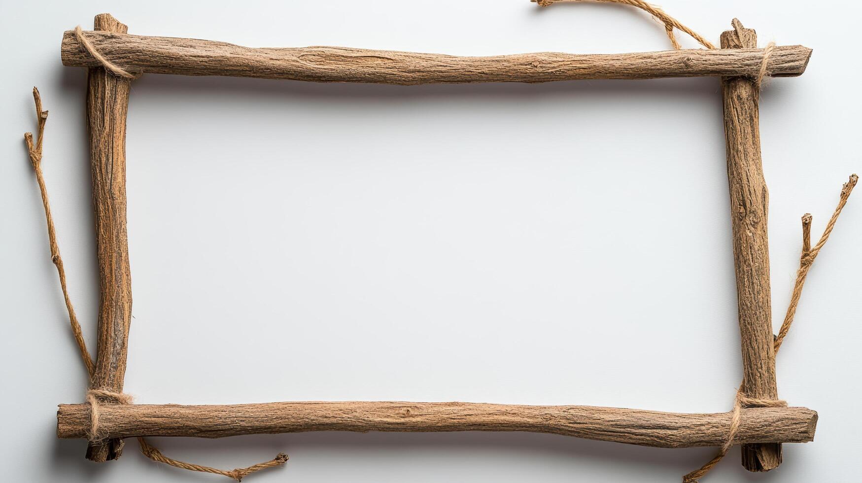 A wooden frame made from twigs and branches photo