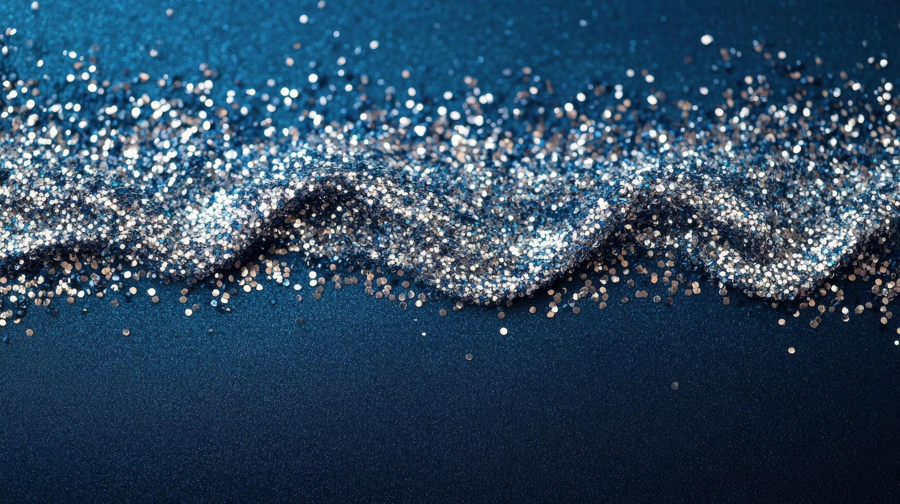 Sparkling blue glitter waves create a mesmerizing visual effect photo