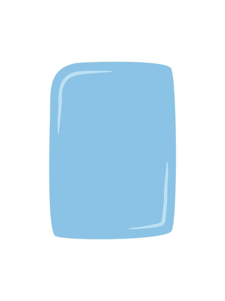 Hand drawn organic frame in a blue rectangle shape with fluid form. Blob background box makes a modern text template for card, banner or abstract cover element in professional mockup. vector