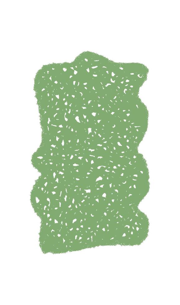 Organic wavy chalk sketch quote frame in green. The border has a bold hand drawn texture, with a rectangle shape for background and modern graphic frame, suitable as creative quote element. vector