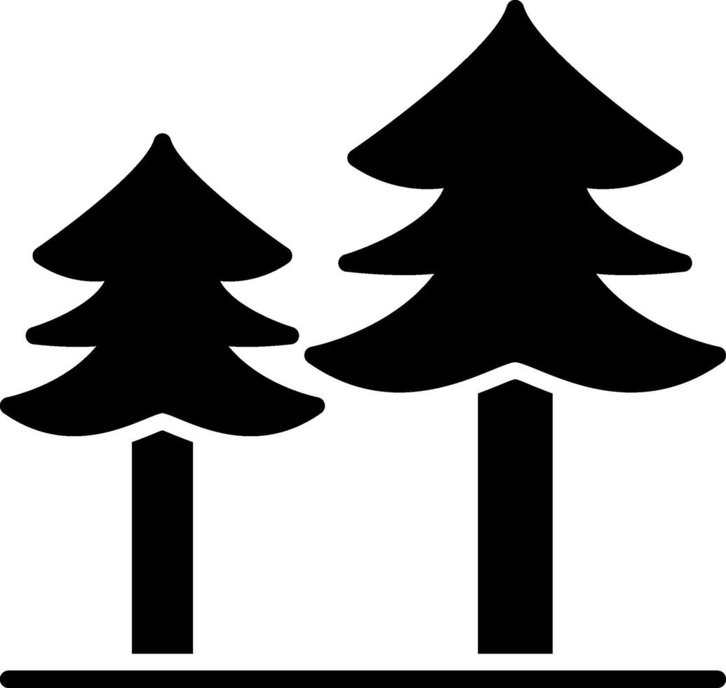 Pine Tree Sharp Line Mark vector