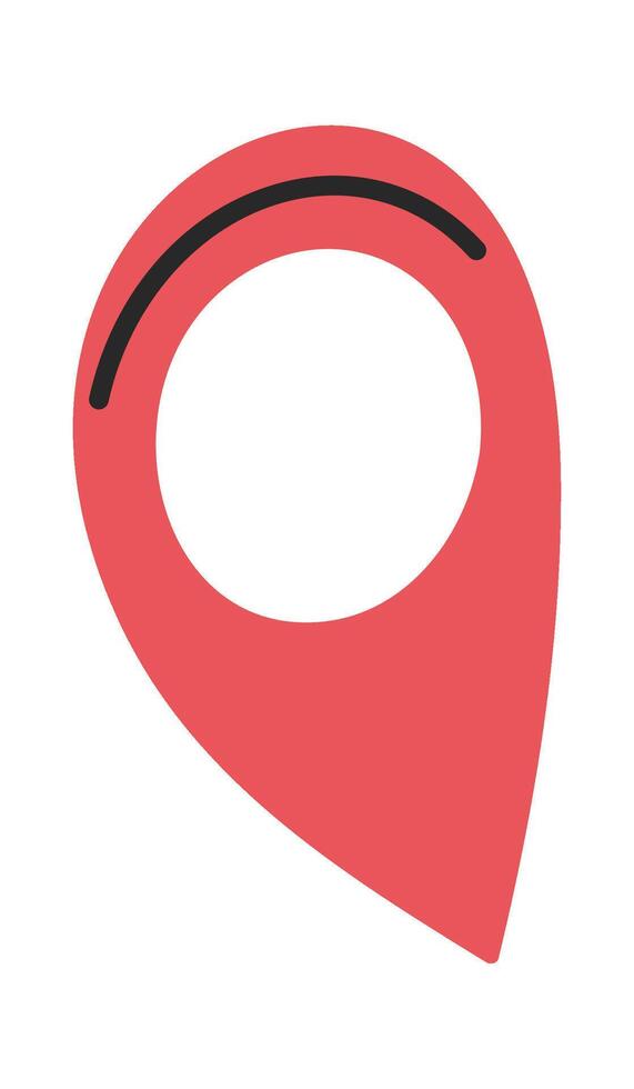 Red location map pointer cartoon vector