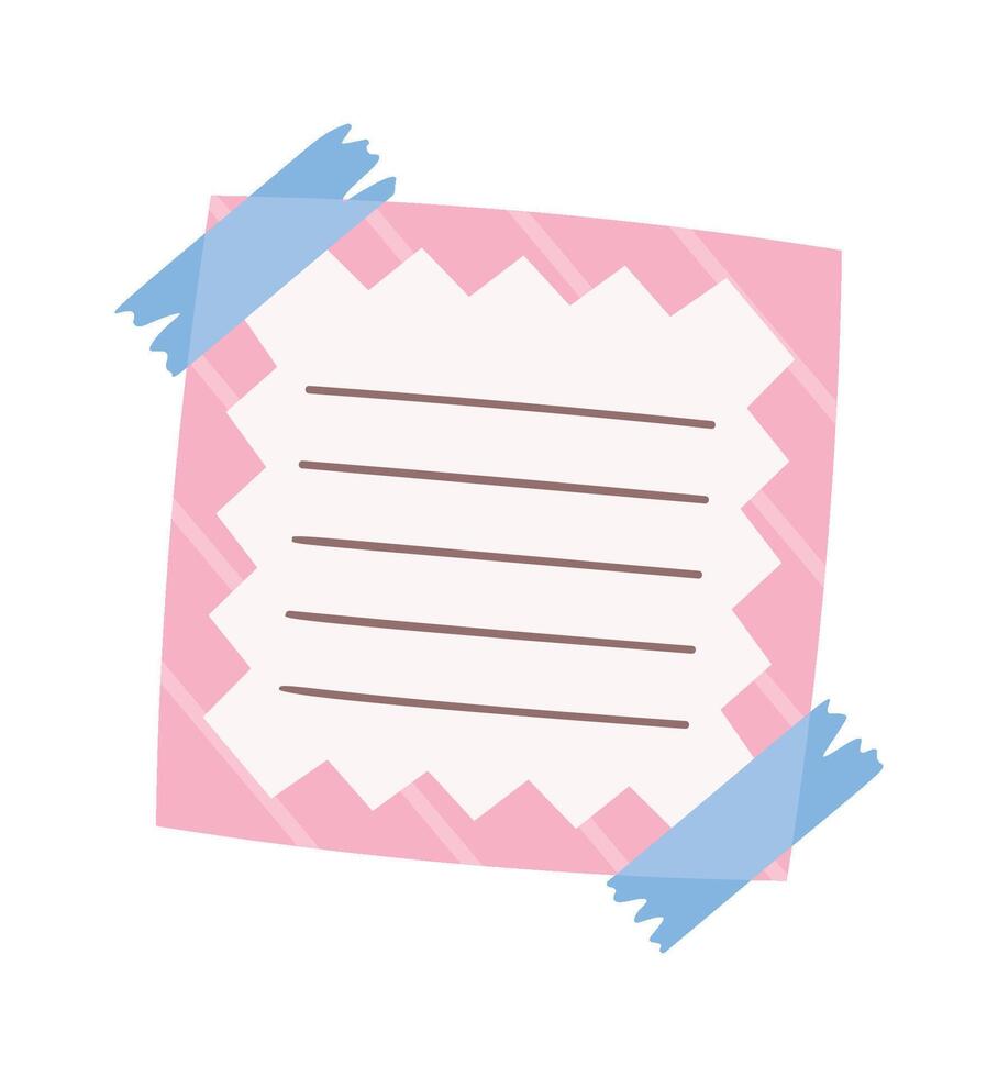 Note sticky paper message template vector
