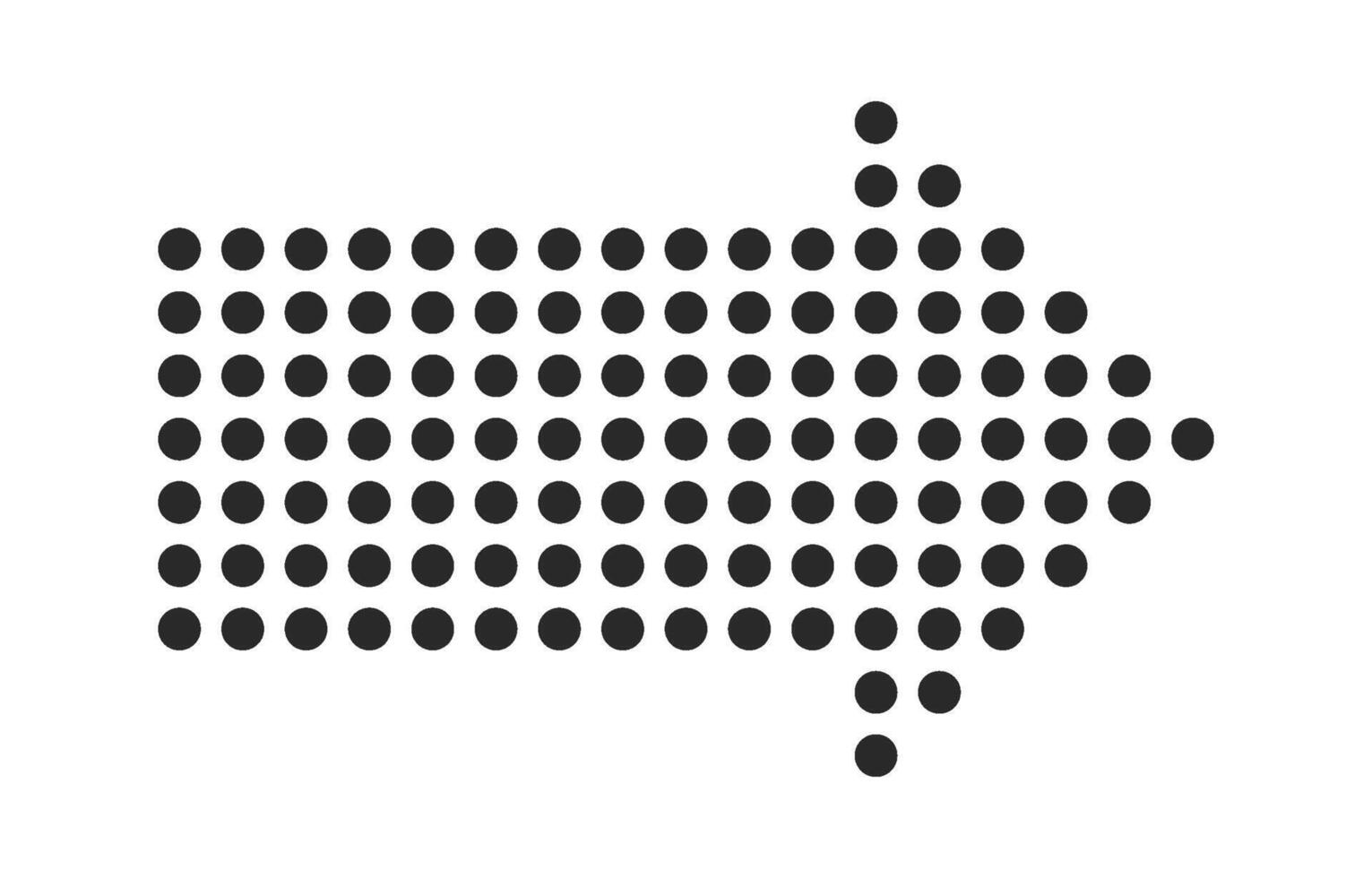 Bold arrow dashed pointer design vector