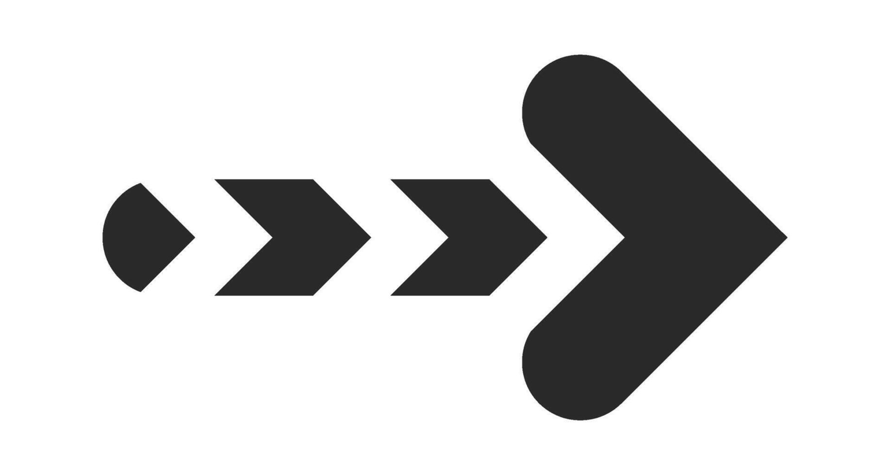 Dynamic arrow indicating right forward vector