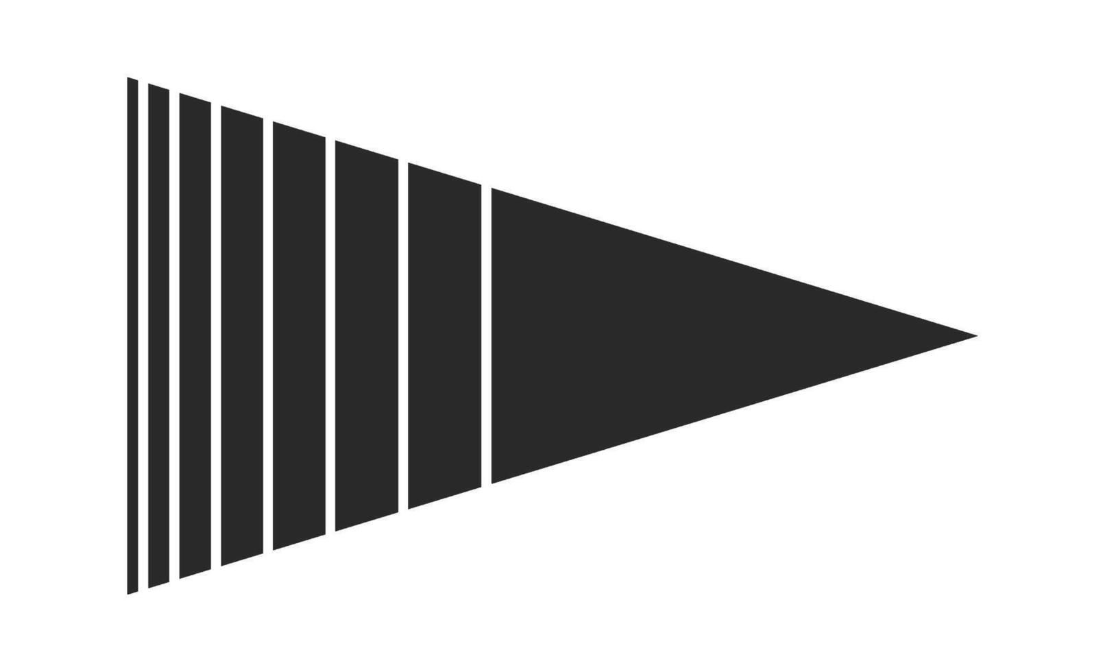 Black pointed arrowhead cursor design vector