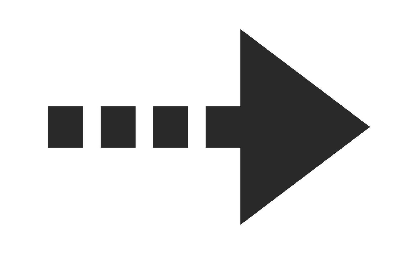 Geometric dashed arrow design element vector