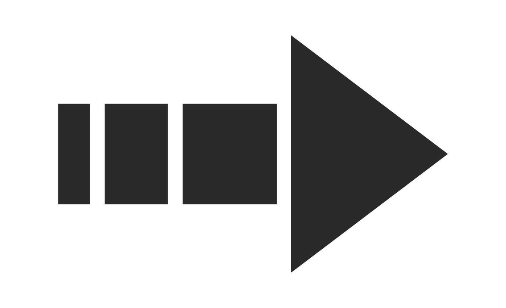 Dynamic arrow geometric form design vector