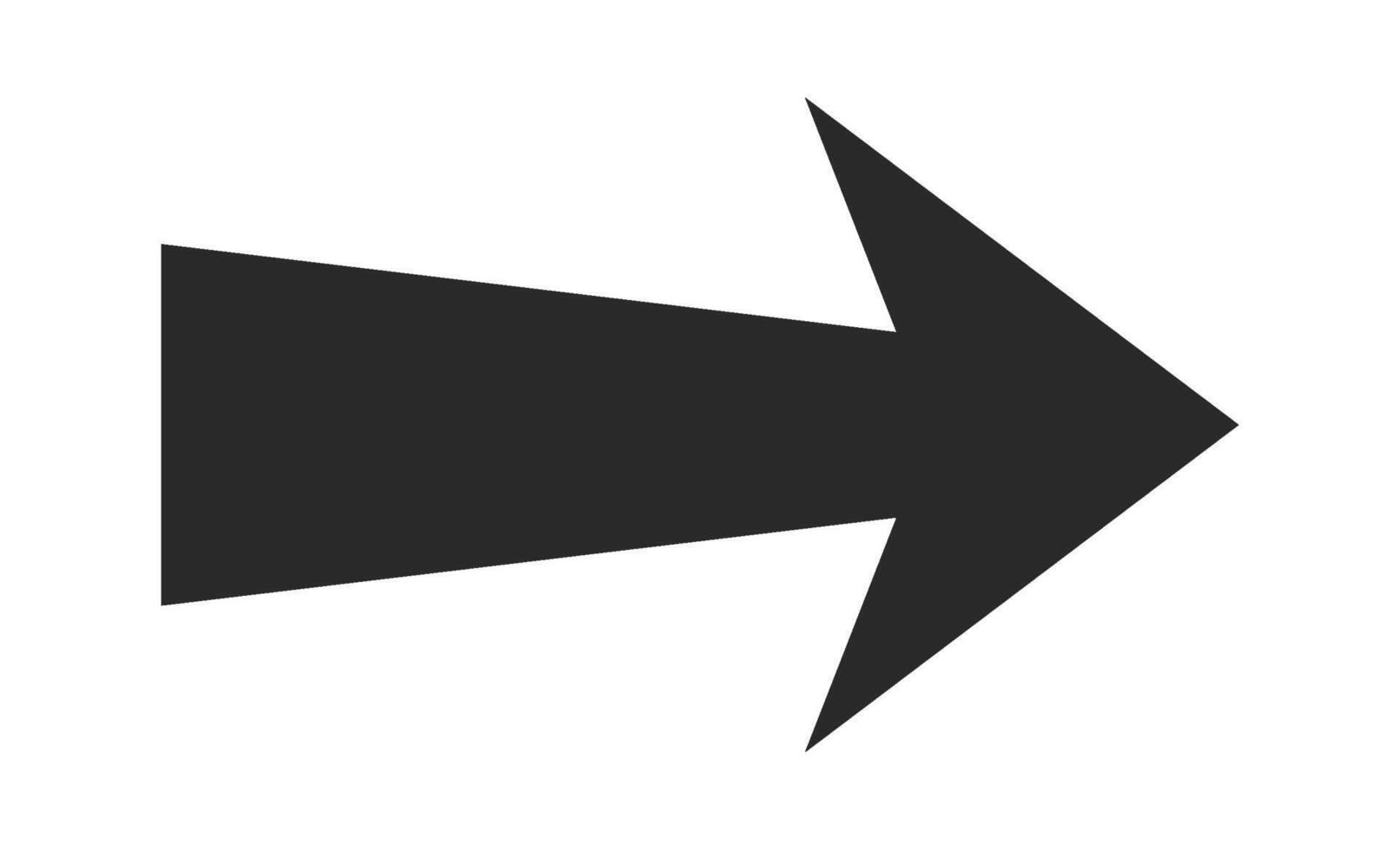 Geometric arrow pointer direction indicator vector