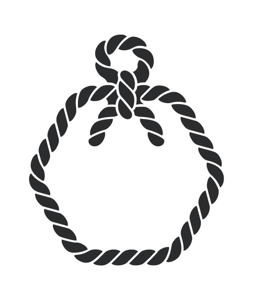 Rope frame hexagonal shape design vector