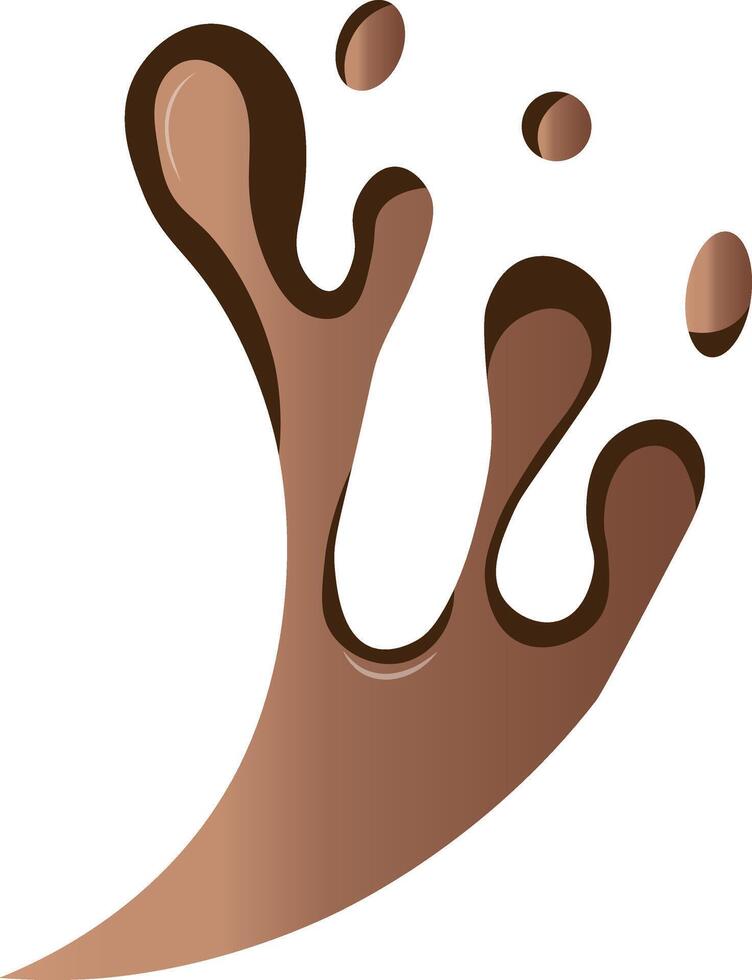 Chocolate Splash in Gradient Color vector
