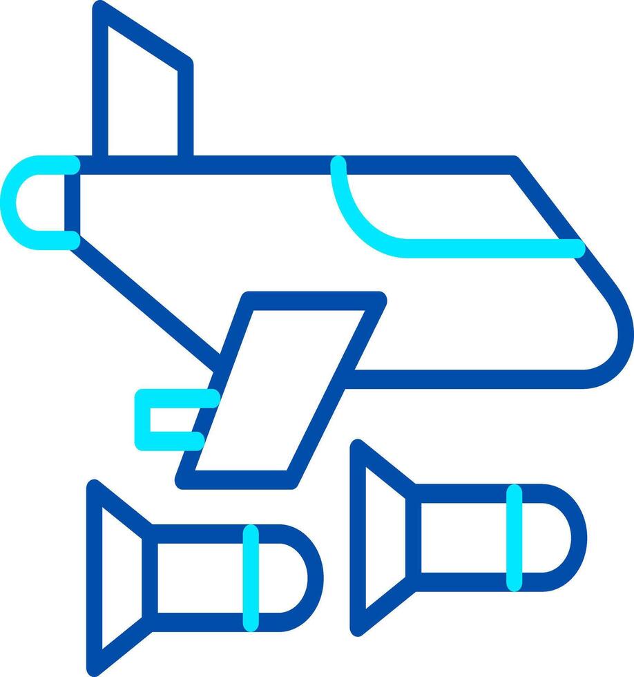 An attack aircraft with autonomous targeting missiles or rockets traveling toward an enemy or target in the air force's vector