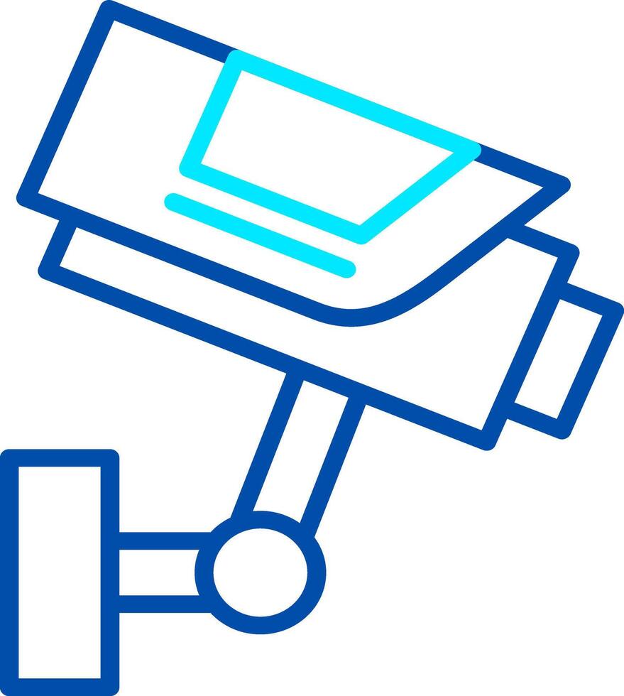 A wall-mounted CCTV camera icon symbolizes vigilance, espionage technology, and controlled access points. vector