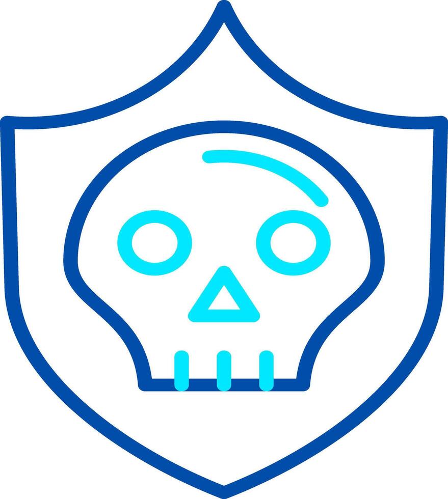 The skull and crossbones icon, in the form of a coat of arms, is used to represent lethal substances, security threats, or elite military units vector