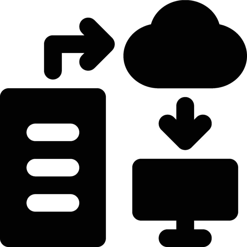 API, programación interfaz, servidor glifo sólido icono vector